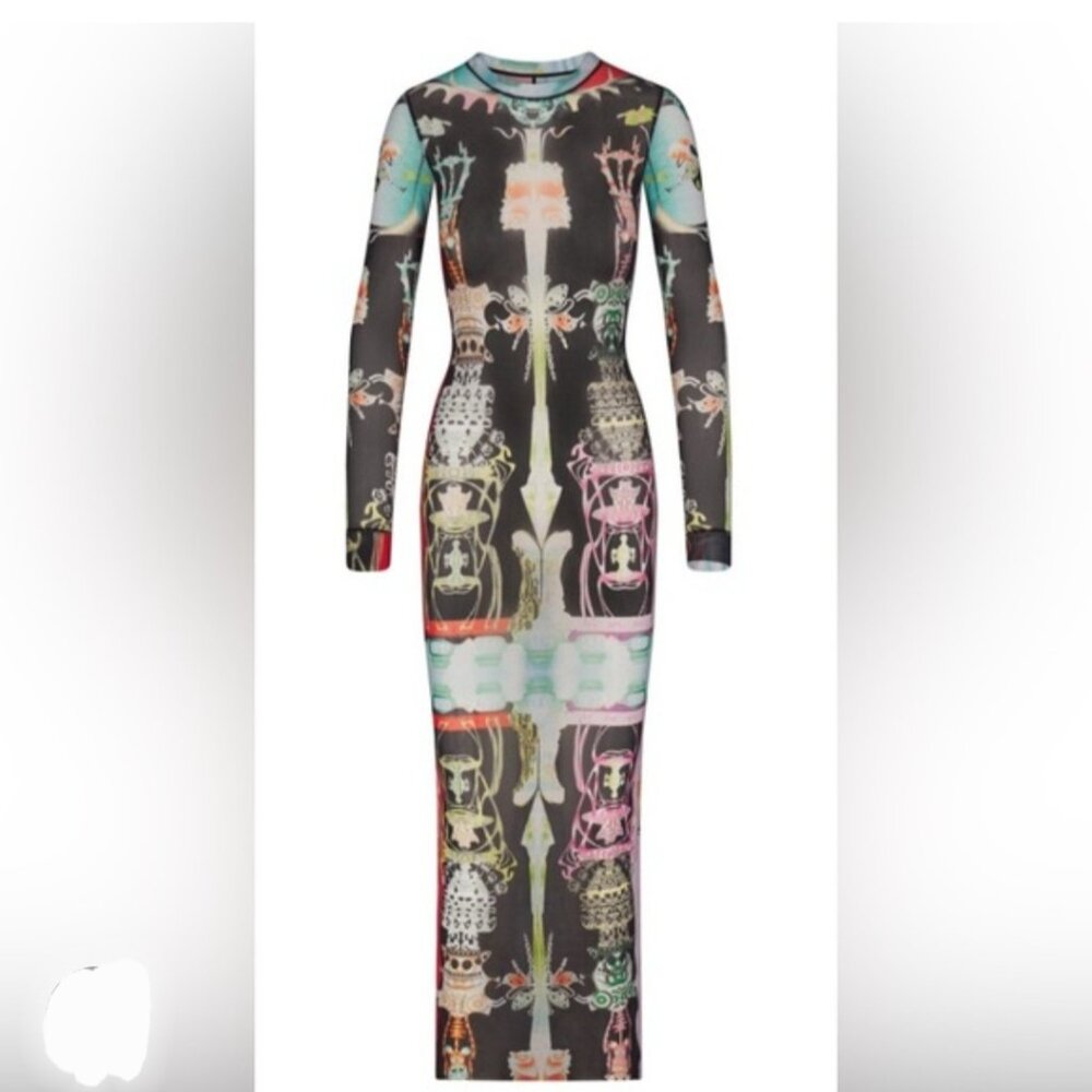 Skims summer mesh long sleeve dress orchid cabinet - Picture 6 of 6